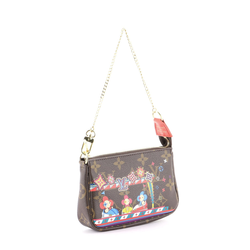 Pochette Accessoires Limited Edition Vivienne Xmas Monogram Canvas Mini