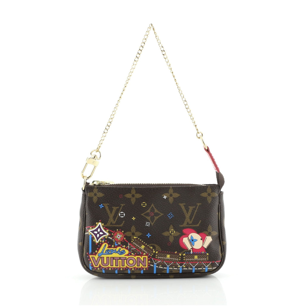 Pochette Accessoires Limited Edition Vivienne Xmas Monogram Canvas Mini