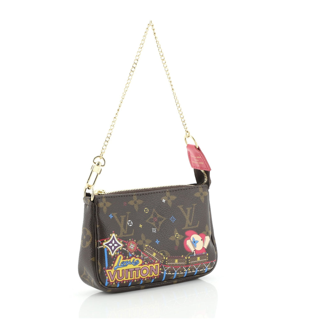 Pochette Accessoires Limited Edition Vivienne Xmas Monogram Canvas Mini