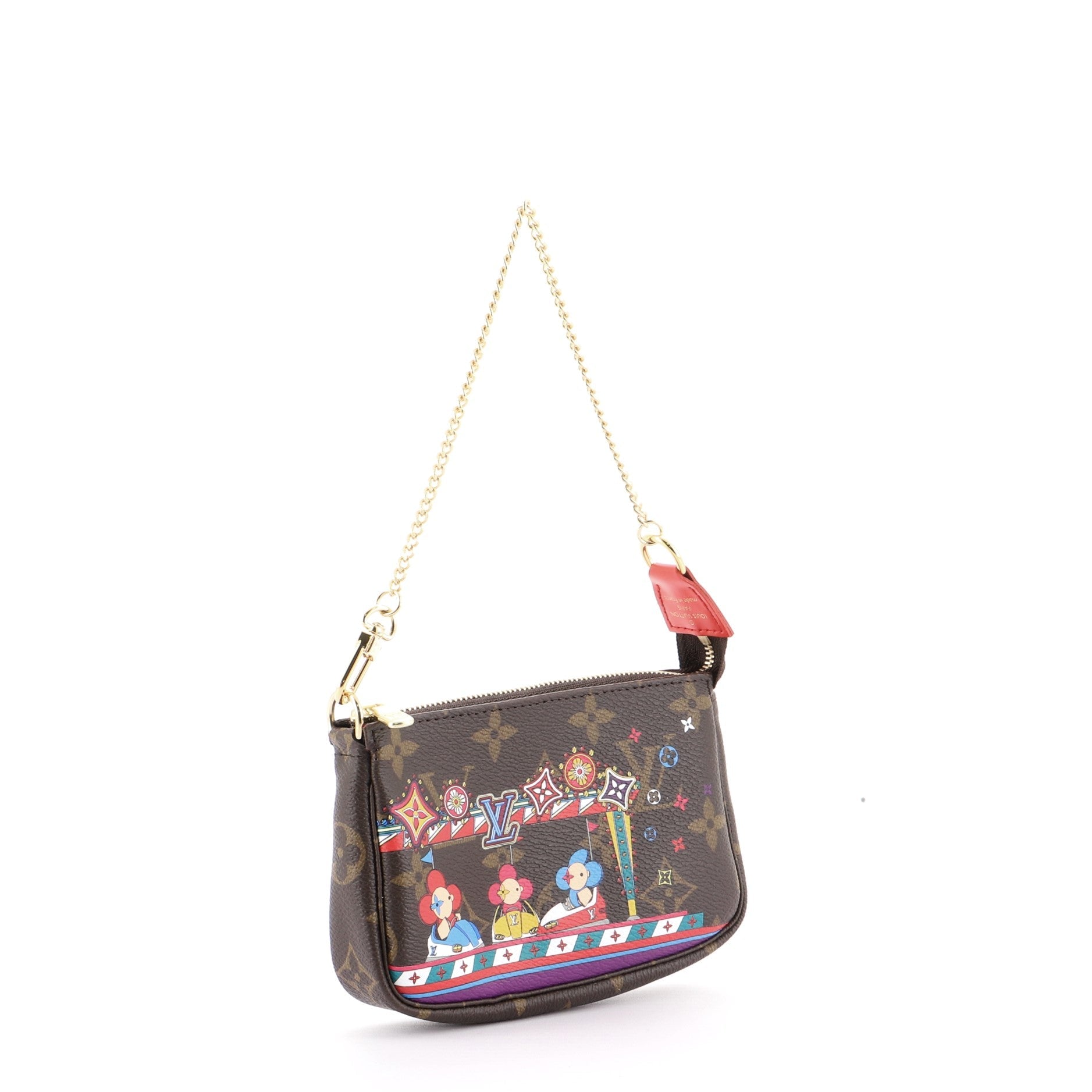 Pochette Accessoires Limited Edition Vivienne Xmas Monogram Canvas Mini