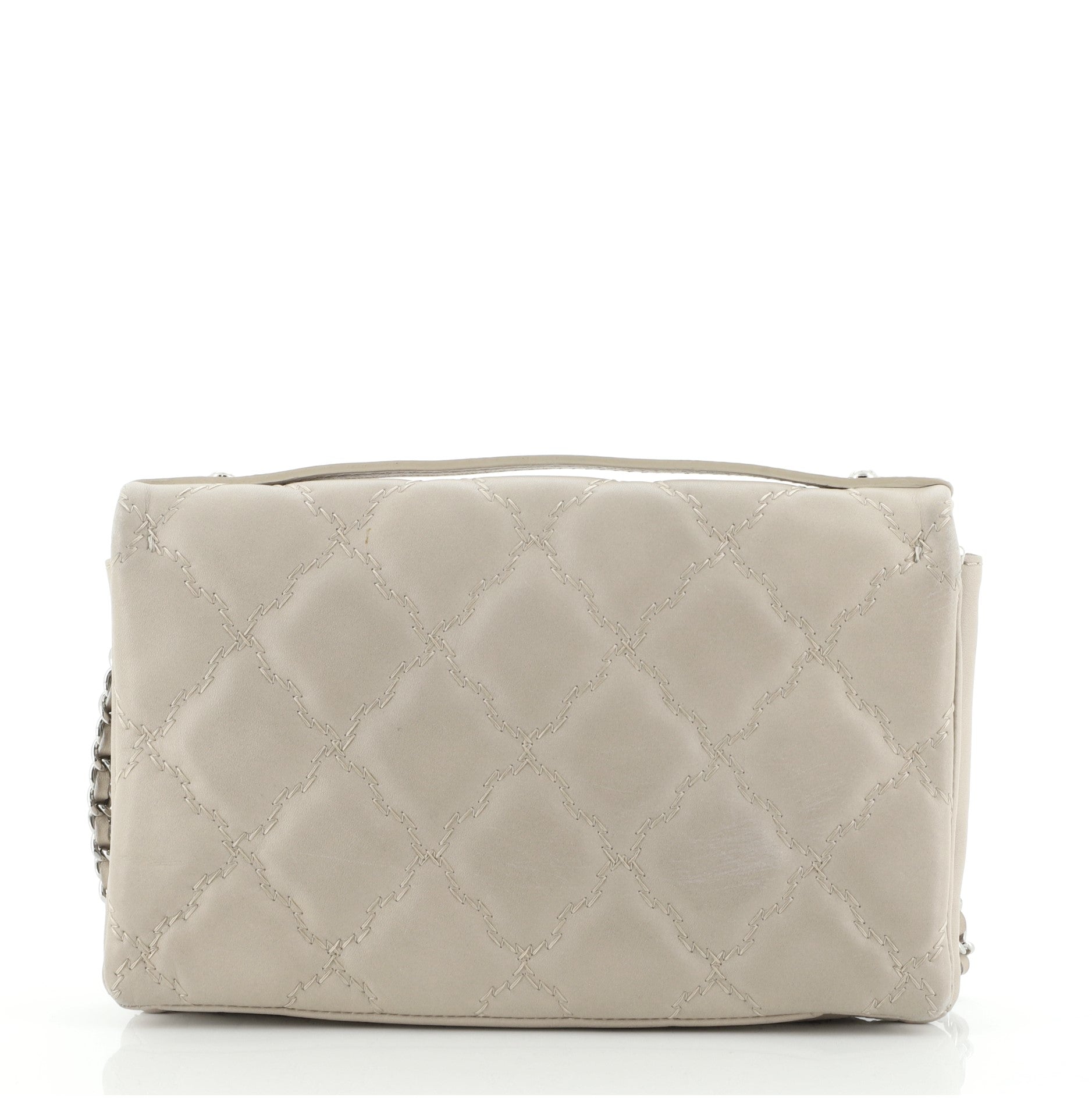 Double Stitch Hamptons Flap Bag Quilted Calfskin Mini