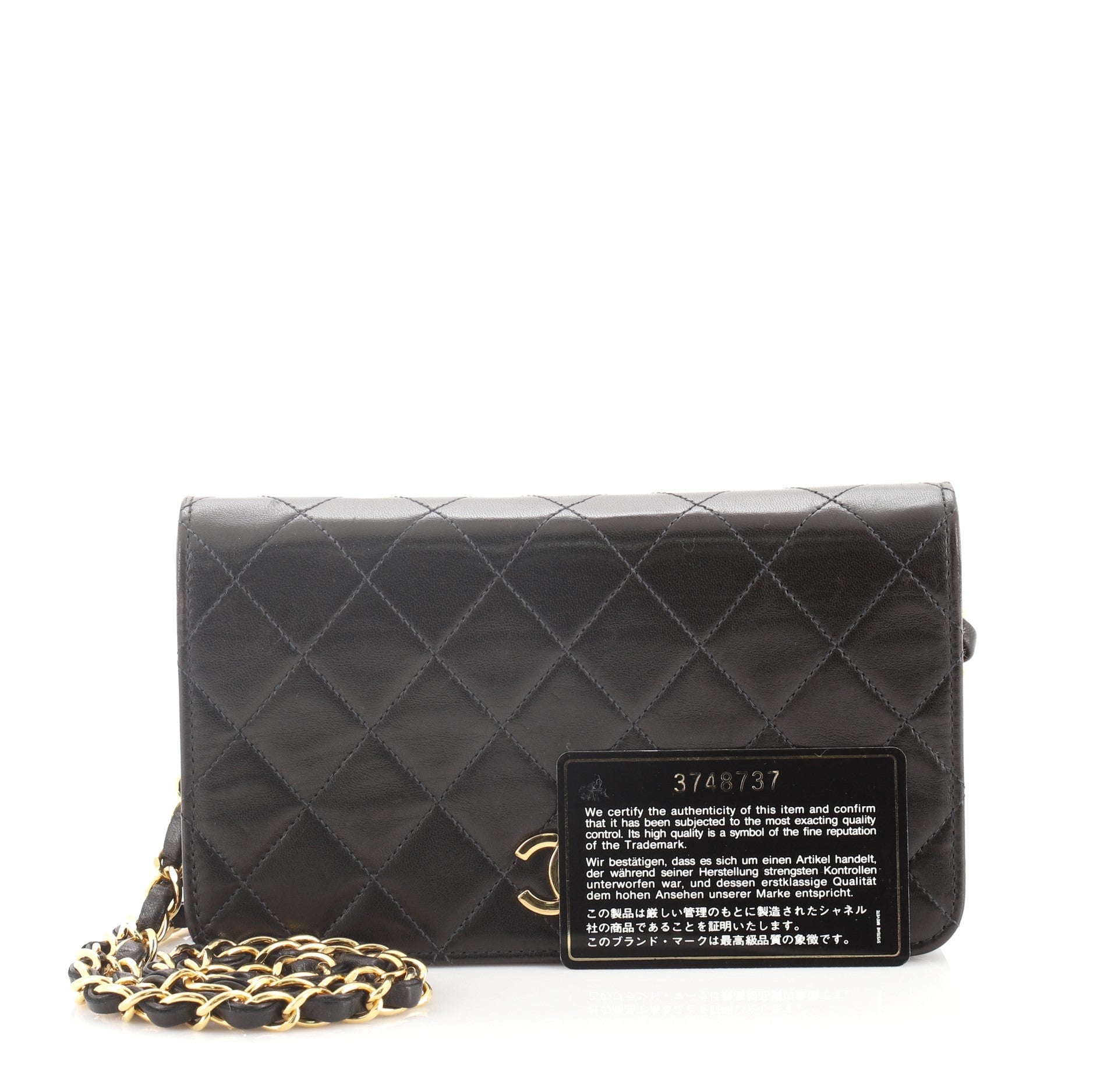 Vintage Full Flap Bag Quilted Lambskin Mini