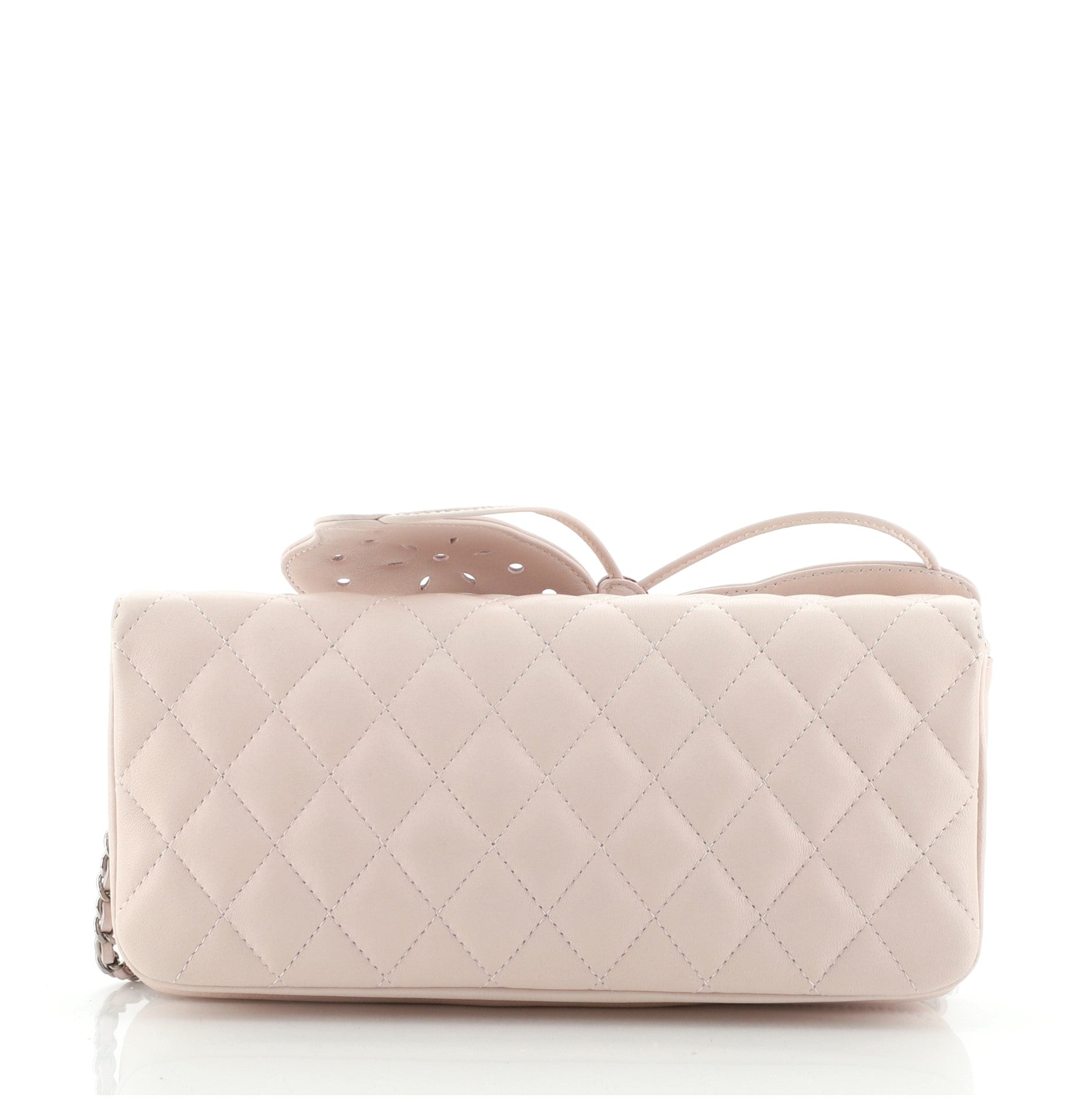 Butterfly Clutch Perforated Leather Medium