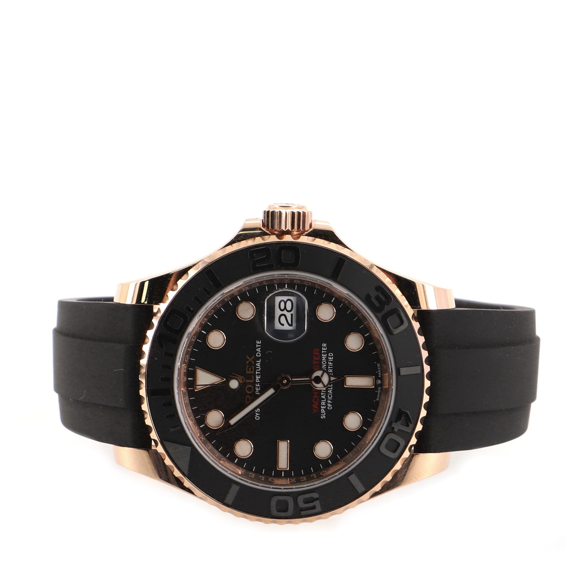 Oyster Perpetual Yacht-Master Automatic Watch Rose Gold with Ceramic and Rubber 40