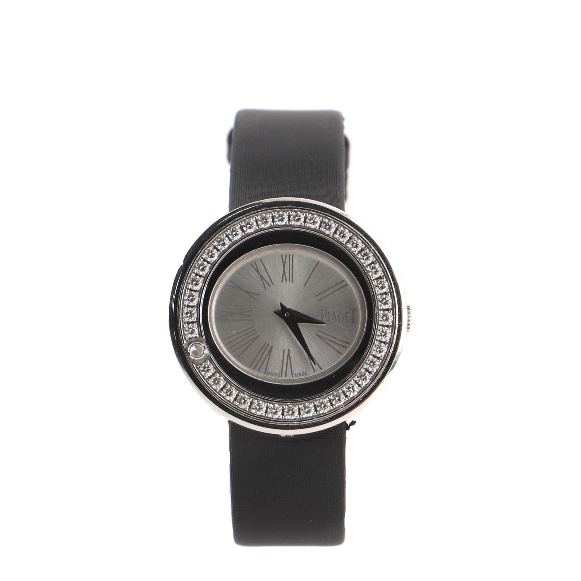 Possession Quartz Watch White Gold and Satin with Diamond Bezel 29