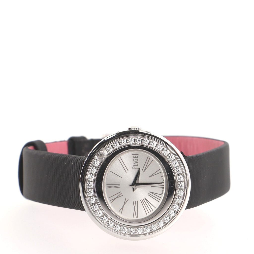 Possession Quartz Watch White Gold and Satin with Diamond Bezel 29
