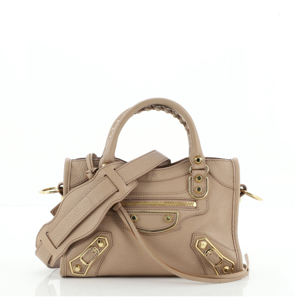 City Classic Metallic Edge Bag Leather Mini