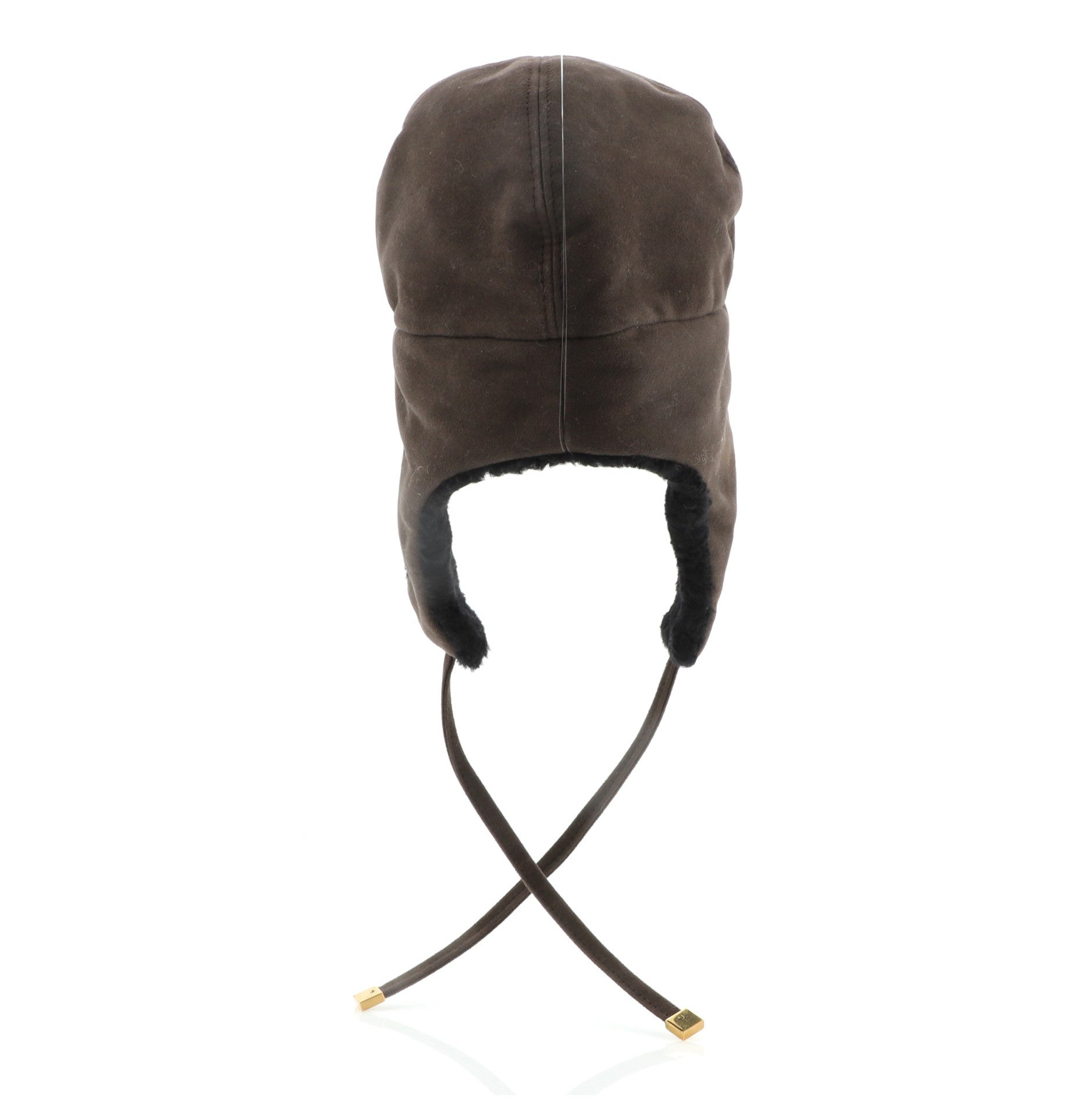Crest Trapper Hat Suede and Shearling XS