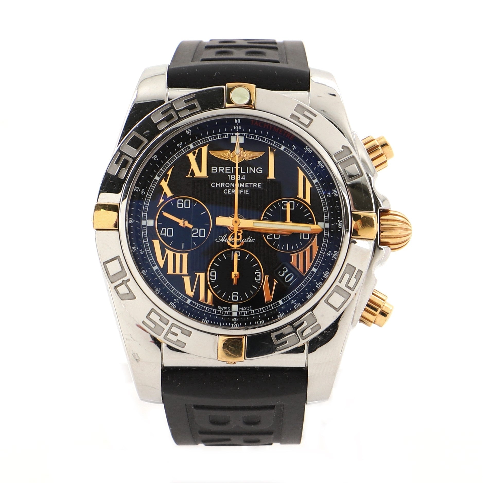 Chronomat Chronometer Chronograph Automatic Watch Stainless Steel and Rubber 44