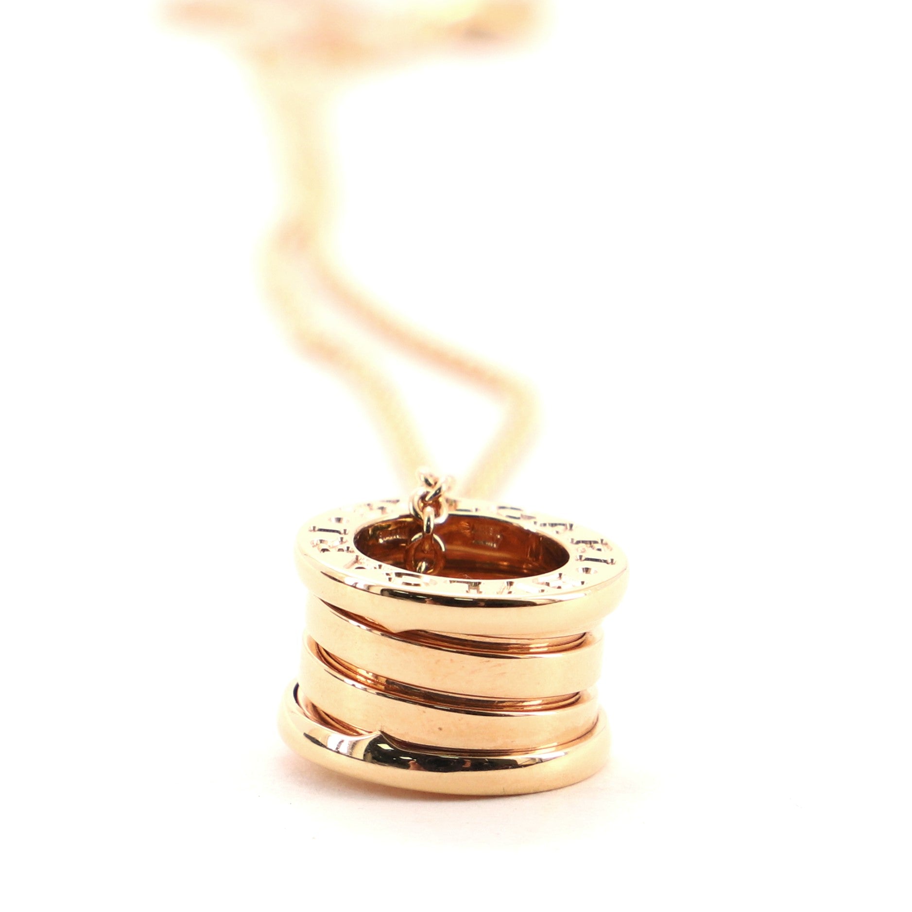 B.Zero1 Pendant Necklace 18K Rose Gold
