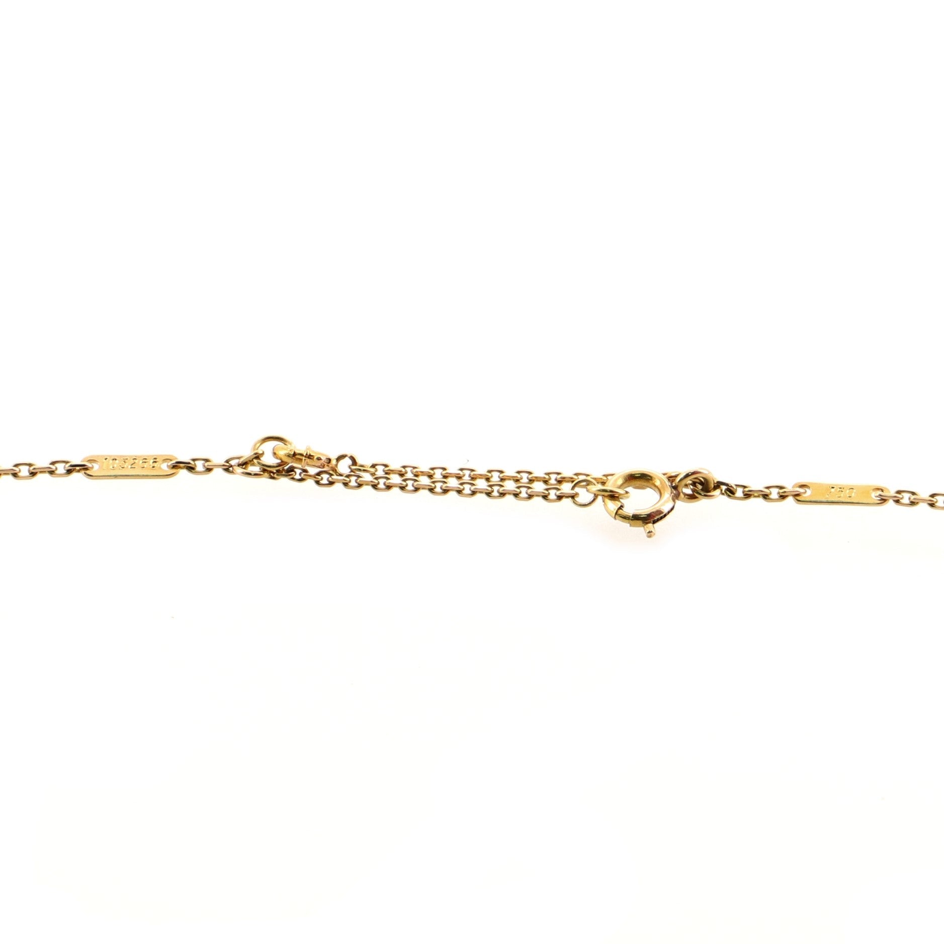 Vintage Bow Pendant Necklace 18K Yellow Gold with Emerald and Diamonds