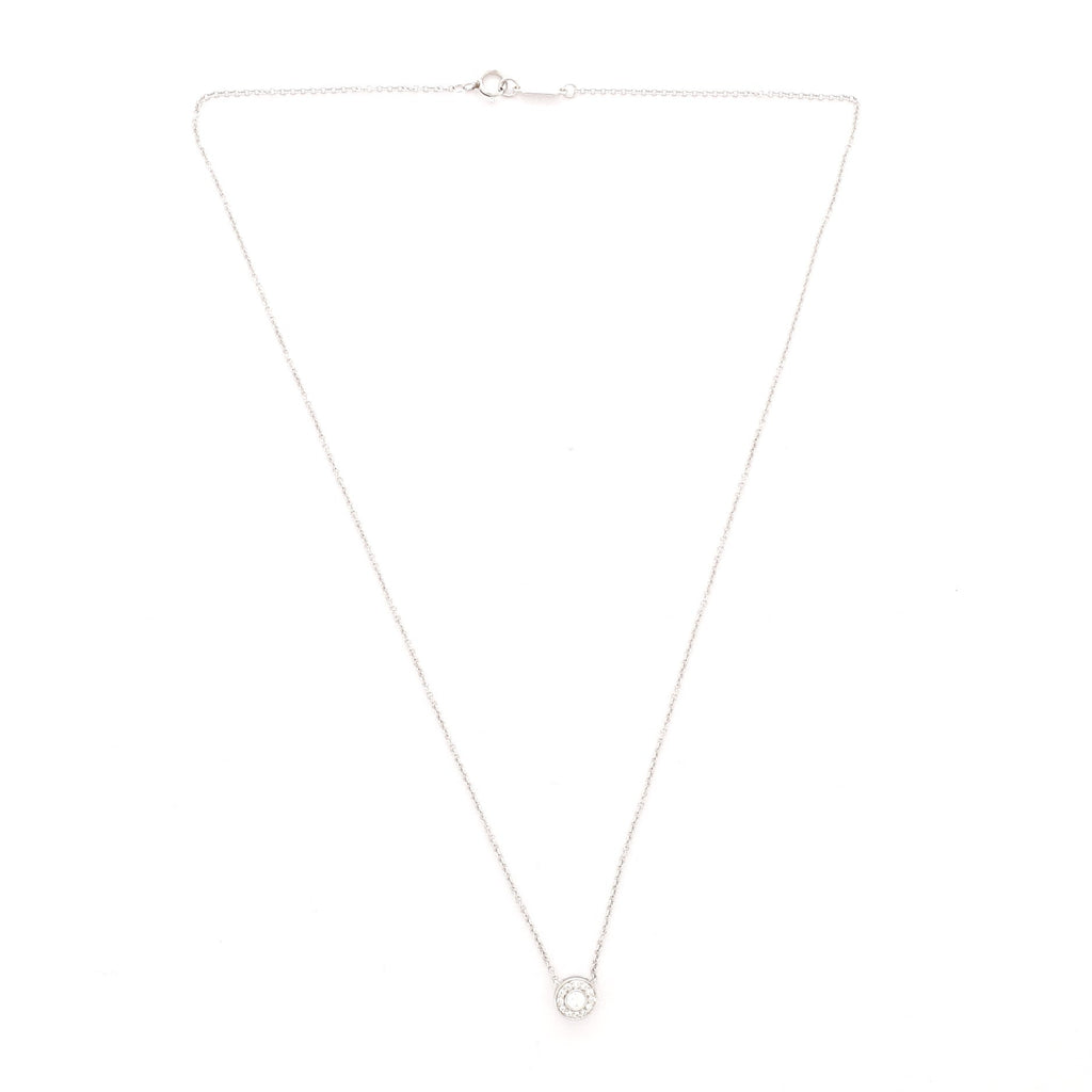 Circlet Pendant Platinum and Diamonds Small Necklace