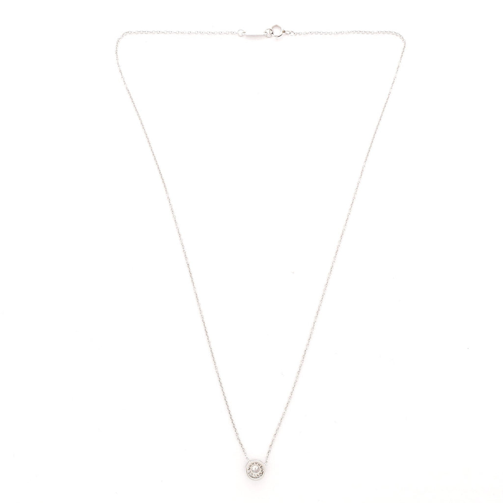 Circlet Pendant Platinum and Diamonds Small Necklace