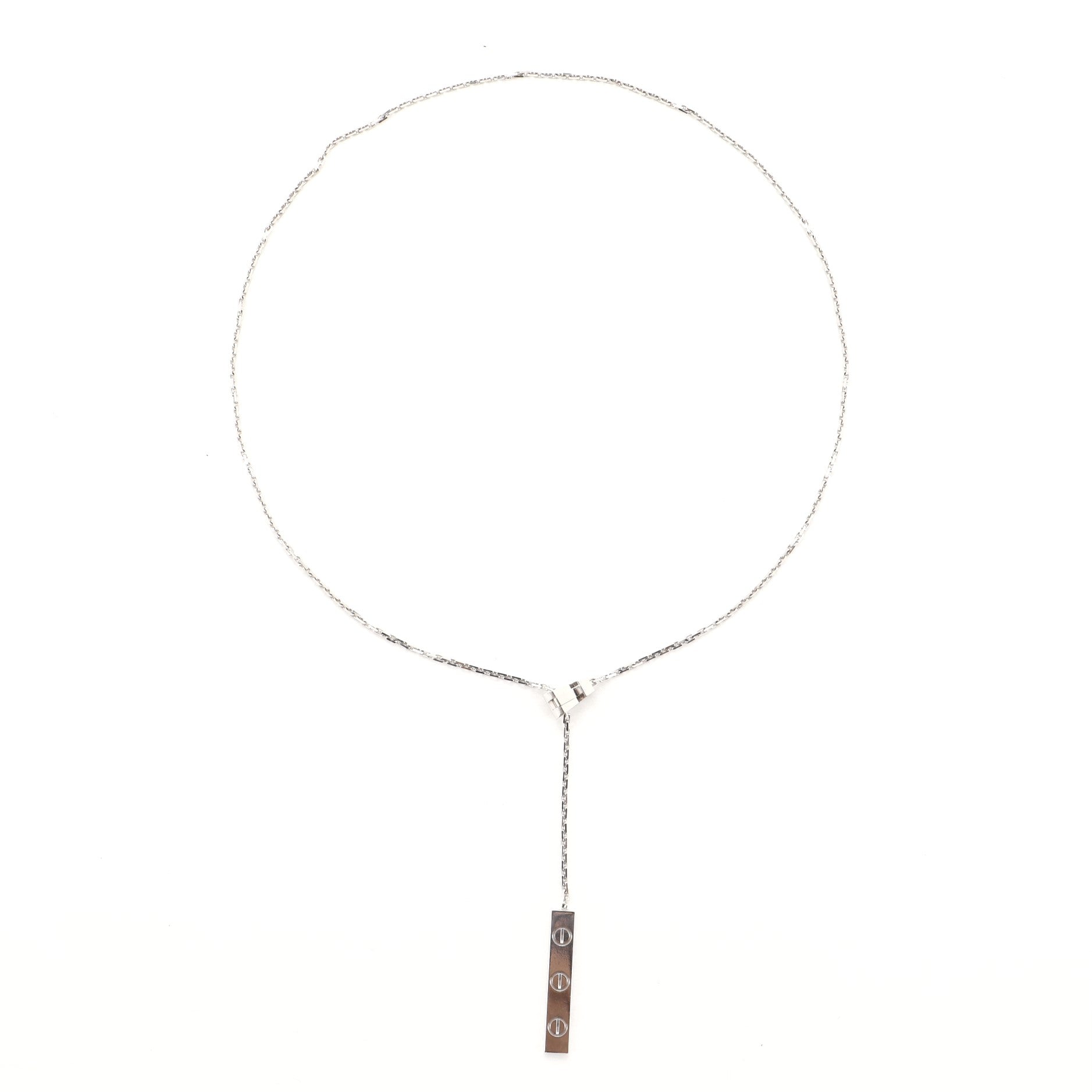 Love Lariat 18K White Gold Necklace
