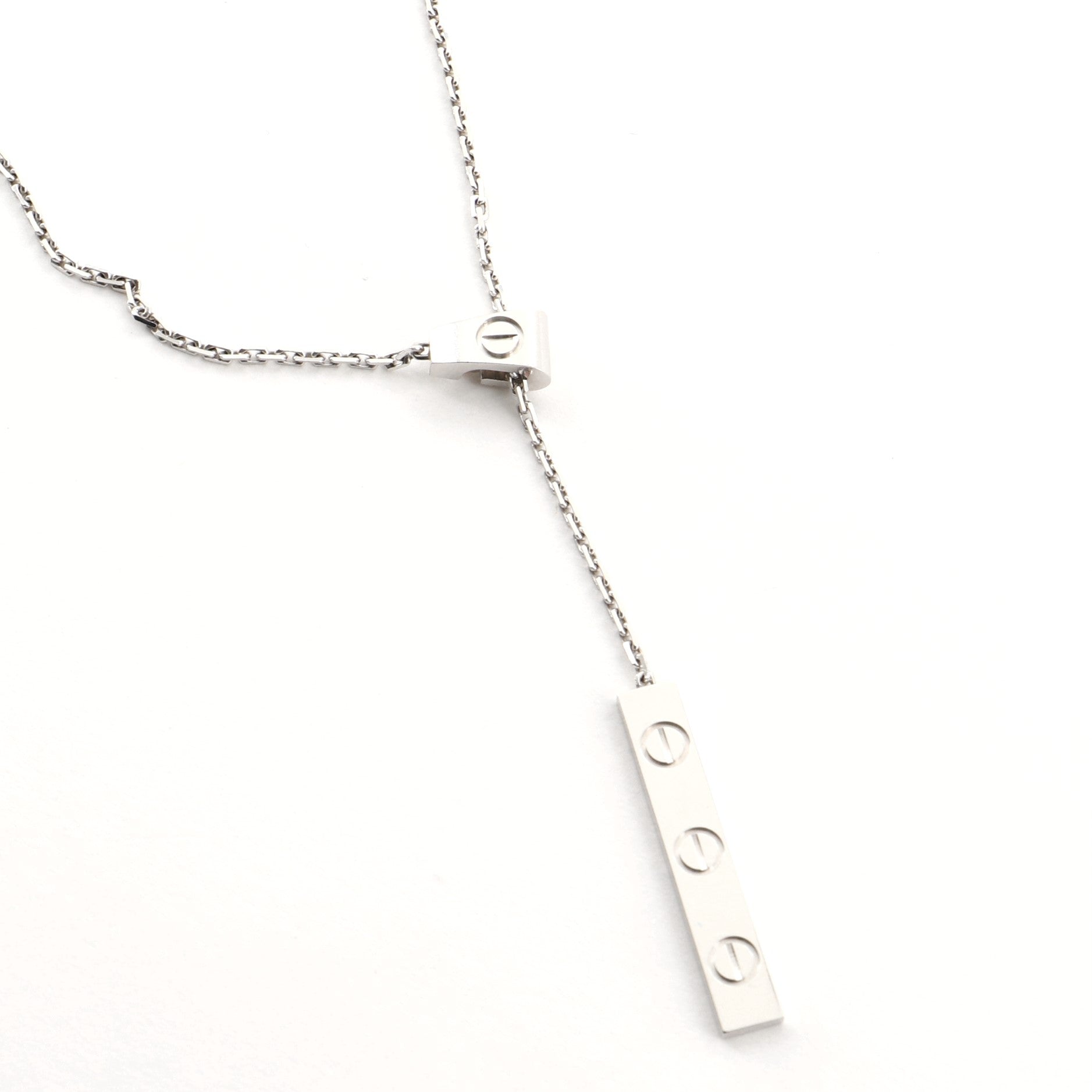 Love Lariat 18K White Gold Necklace