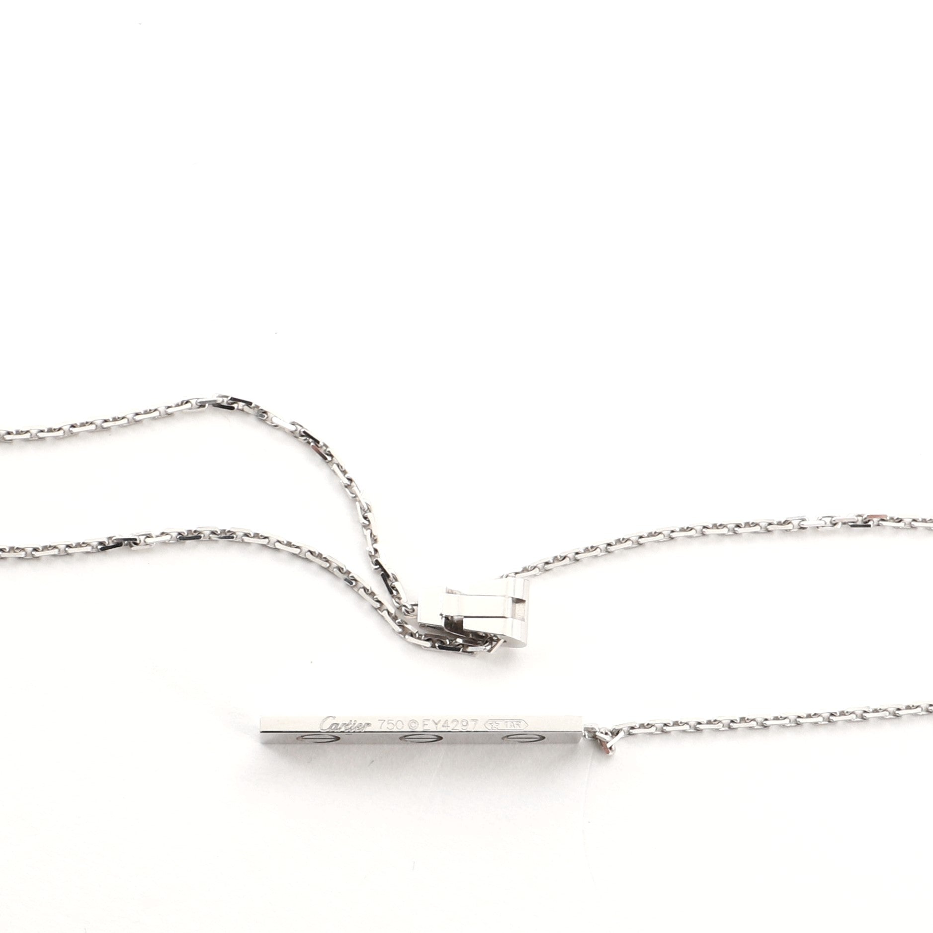 Love Lariat 18K White Gold Necklace
