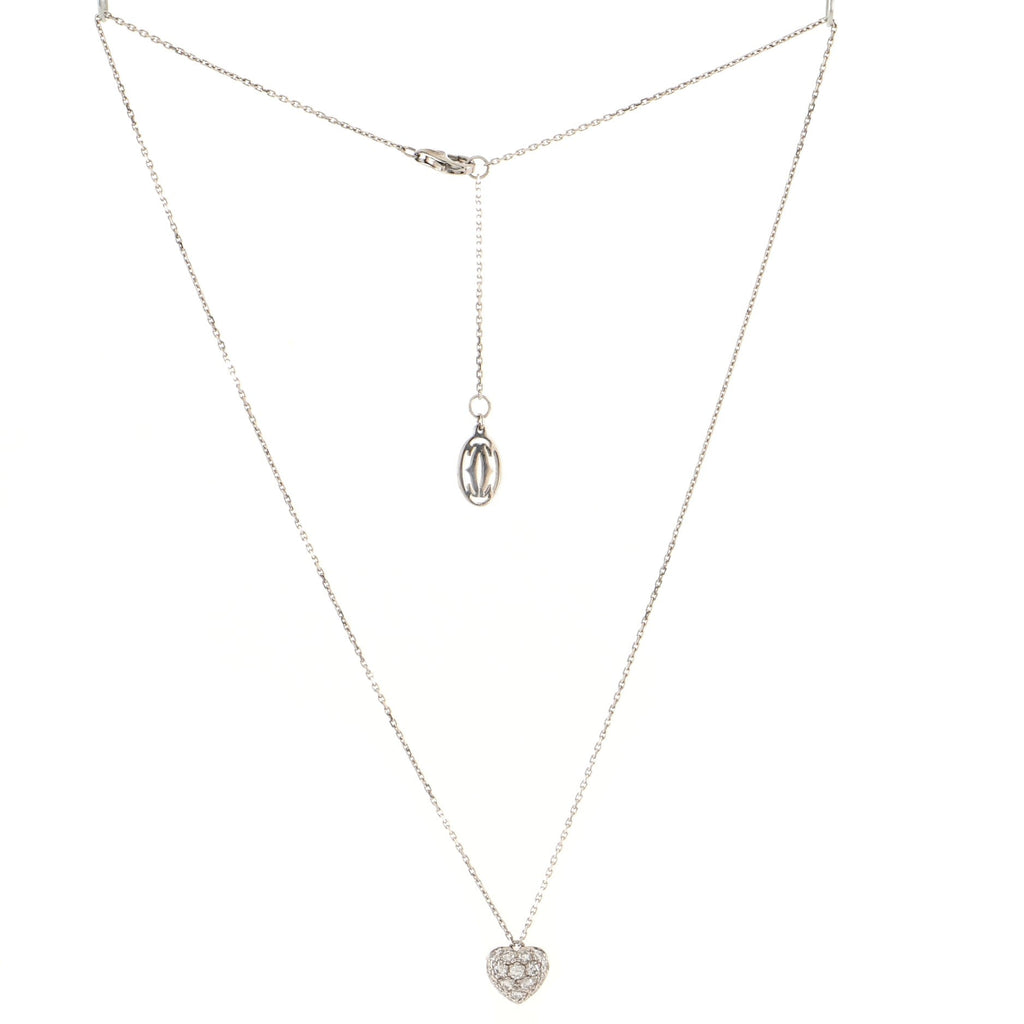 Heart Pendant 18K White Gold and Diamonds Necklace