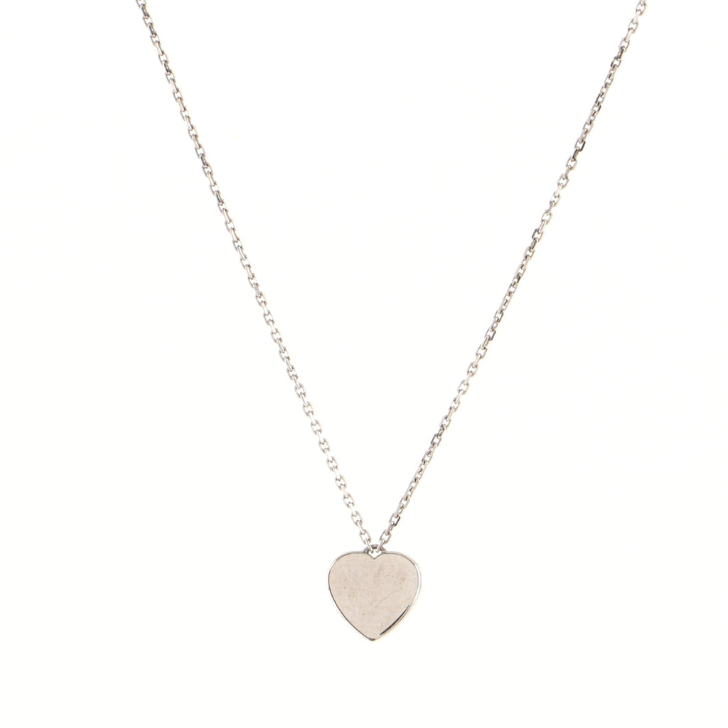 Heart Pendant 18K White Gold and Diamonds Necklace