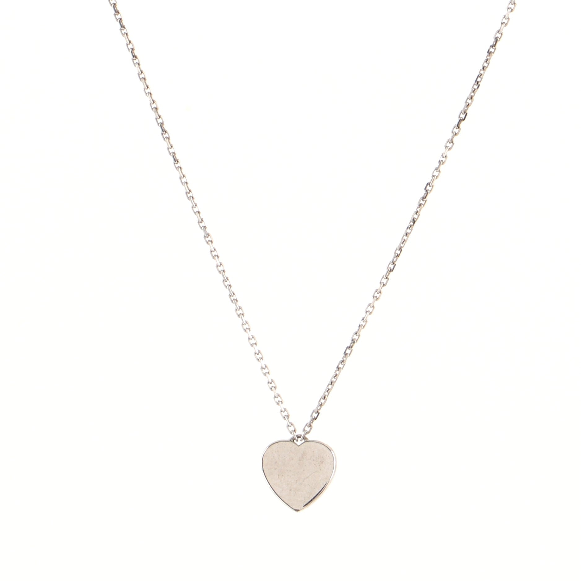 Heart Pendant 18K White Gold and Diamonds Necklace