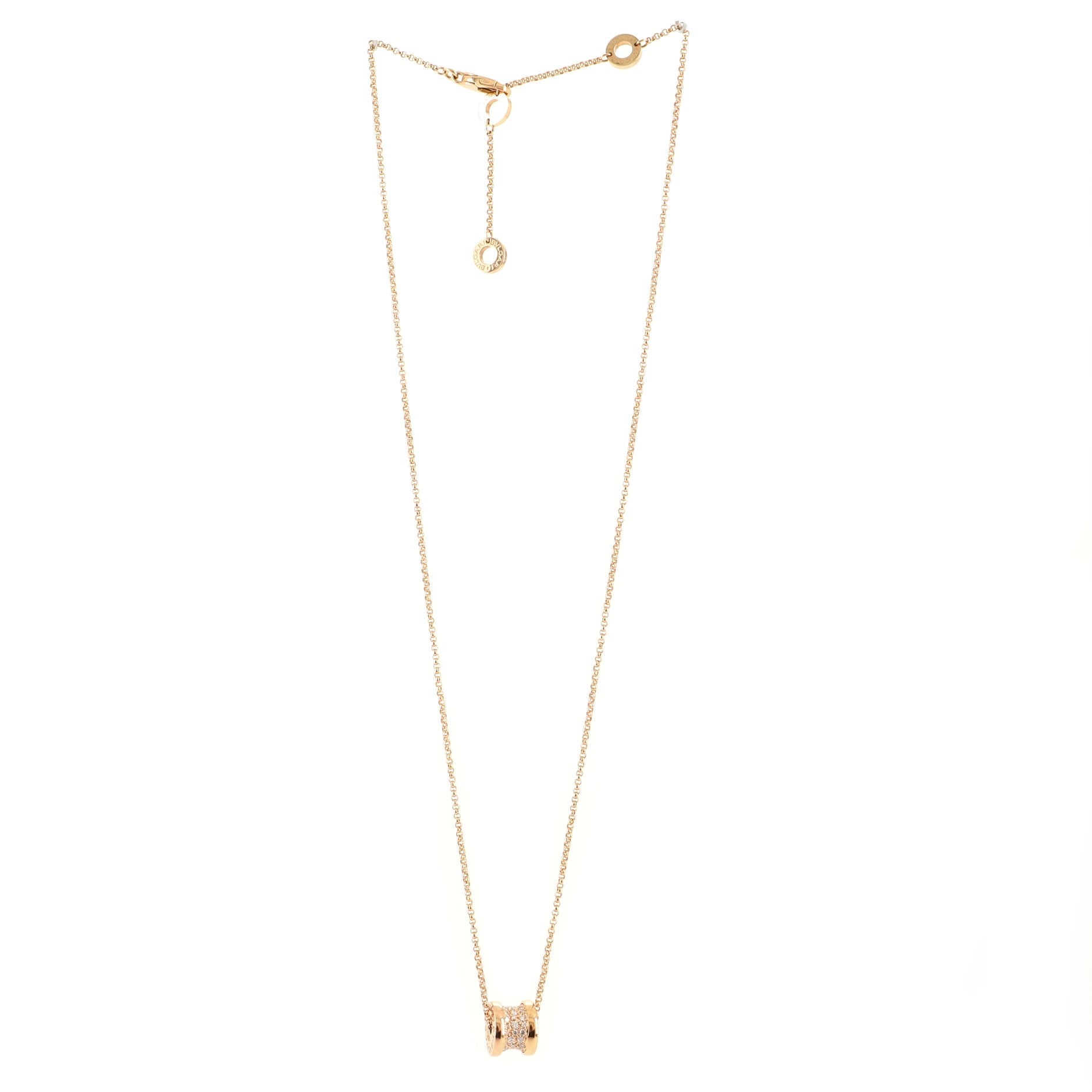 B.Zero1 Pendant 18K Rose Gold with Diamonds Necklace