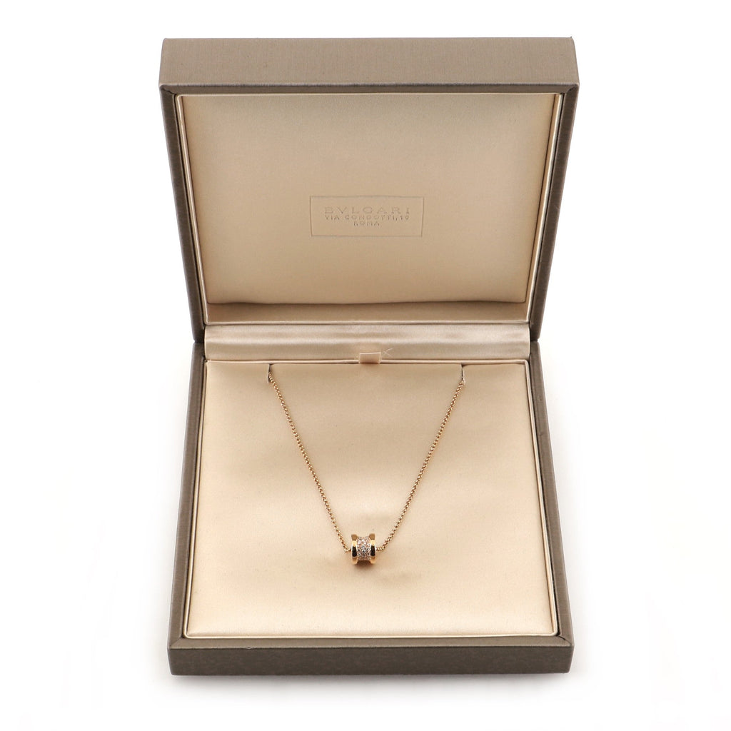 B.Zero1 Pendant 18K Rose Gold with Diamonds Necklace