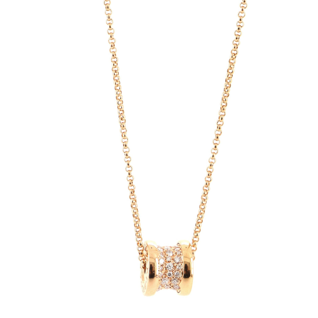 B.Zero1 Pendant 18K Rose Gold with Diamonds Necklace