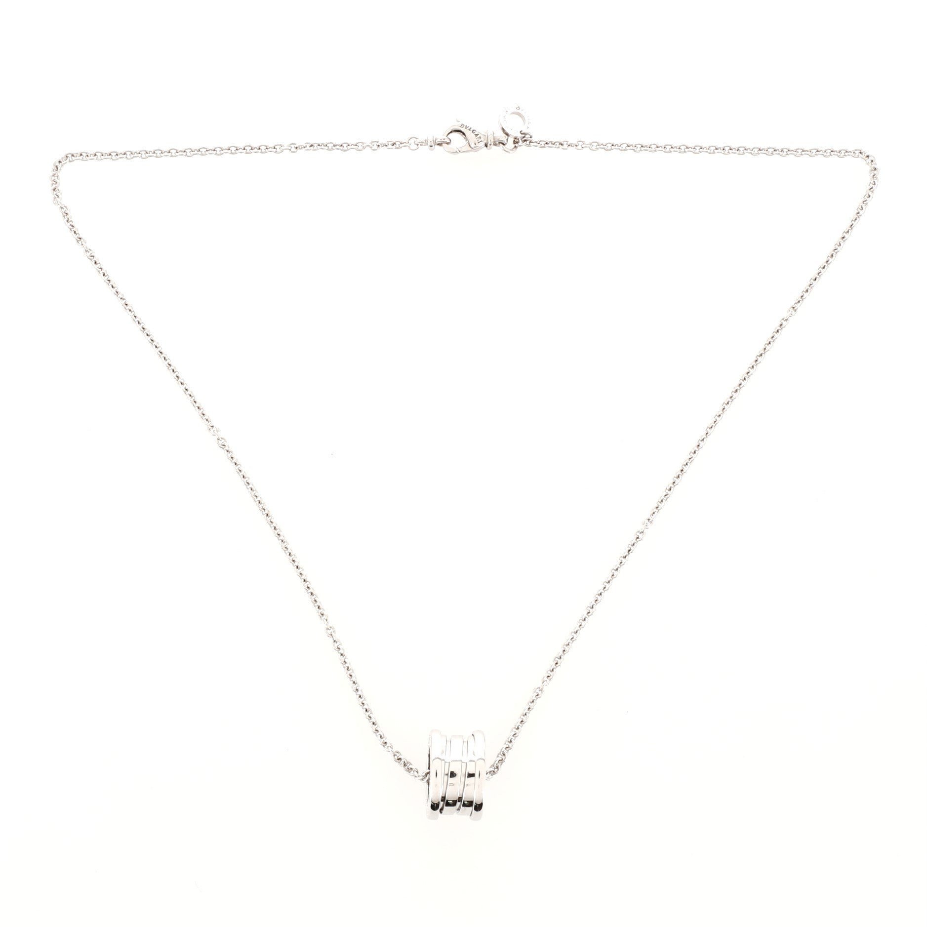 B.Zero1 Pendant Necklace 18K White Gold