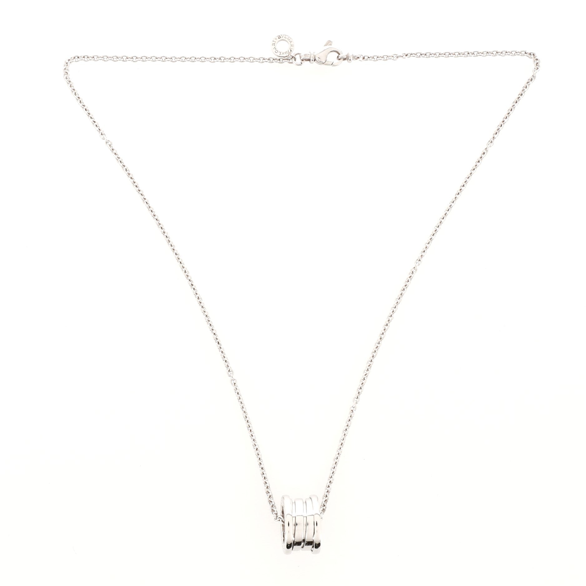 B.Zero1 Pendant Necklace 18K White Gold