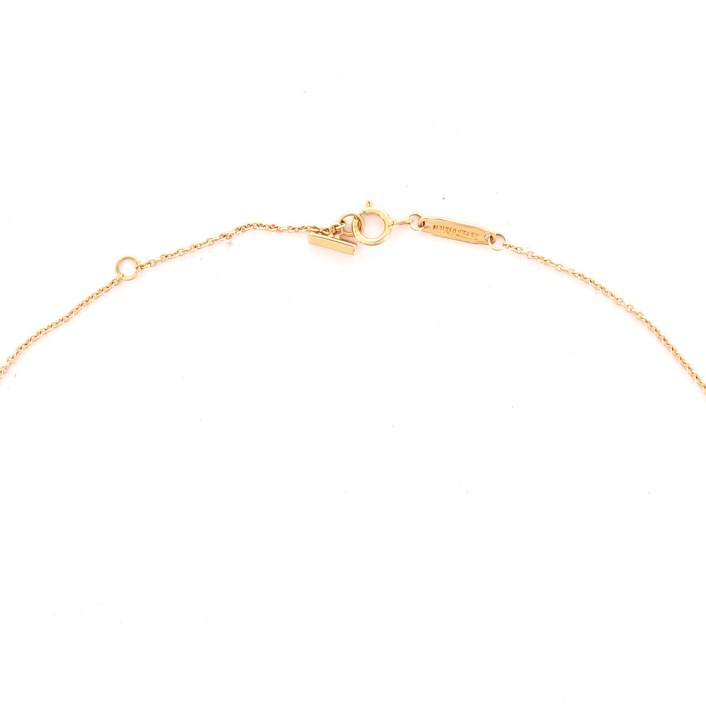 T Smile Pendant 18K Rose Gold with Diamonds Mini Necklace