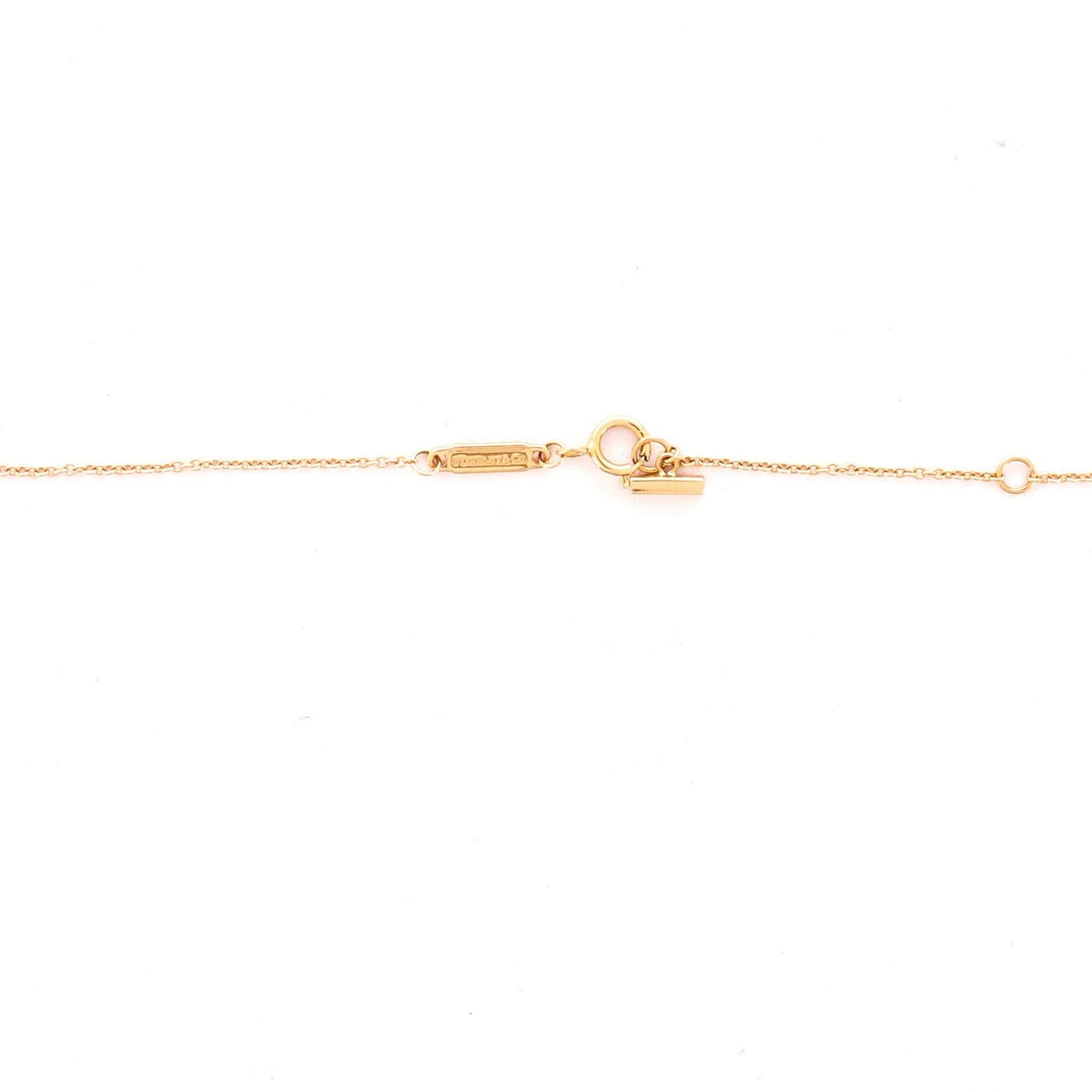 T Smile Pendant 18K Rose Gold with Diamonds Mini Necklace