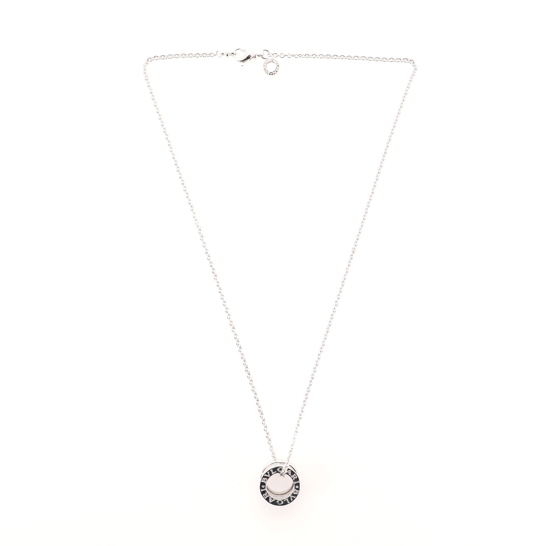 B.Zero1 Pendant Necklace 18K White Gold