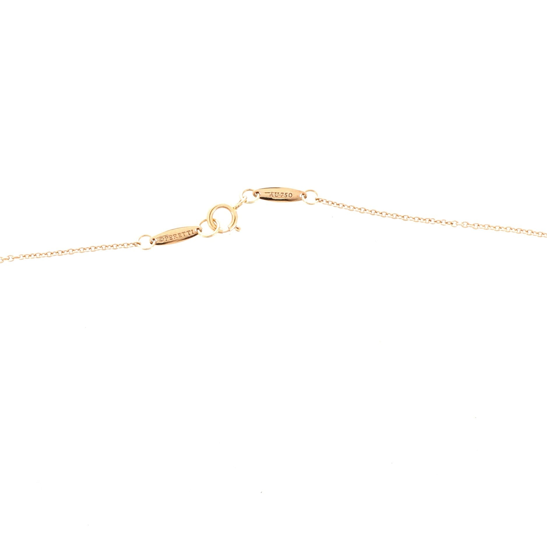 Elsa Peretti Diamonds By The Yard Pendant Necklace 18K Rose Gold and Diamonds