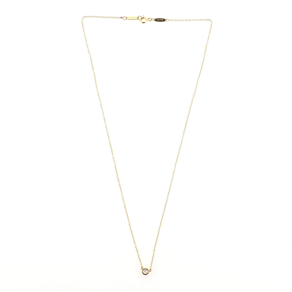 Elsa Peretti Diamonds By The Yard Necklace 18K Yellow Gold and Diamond 0.08CT