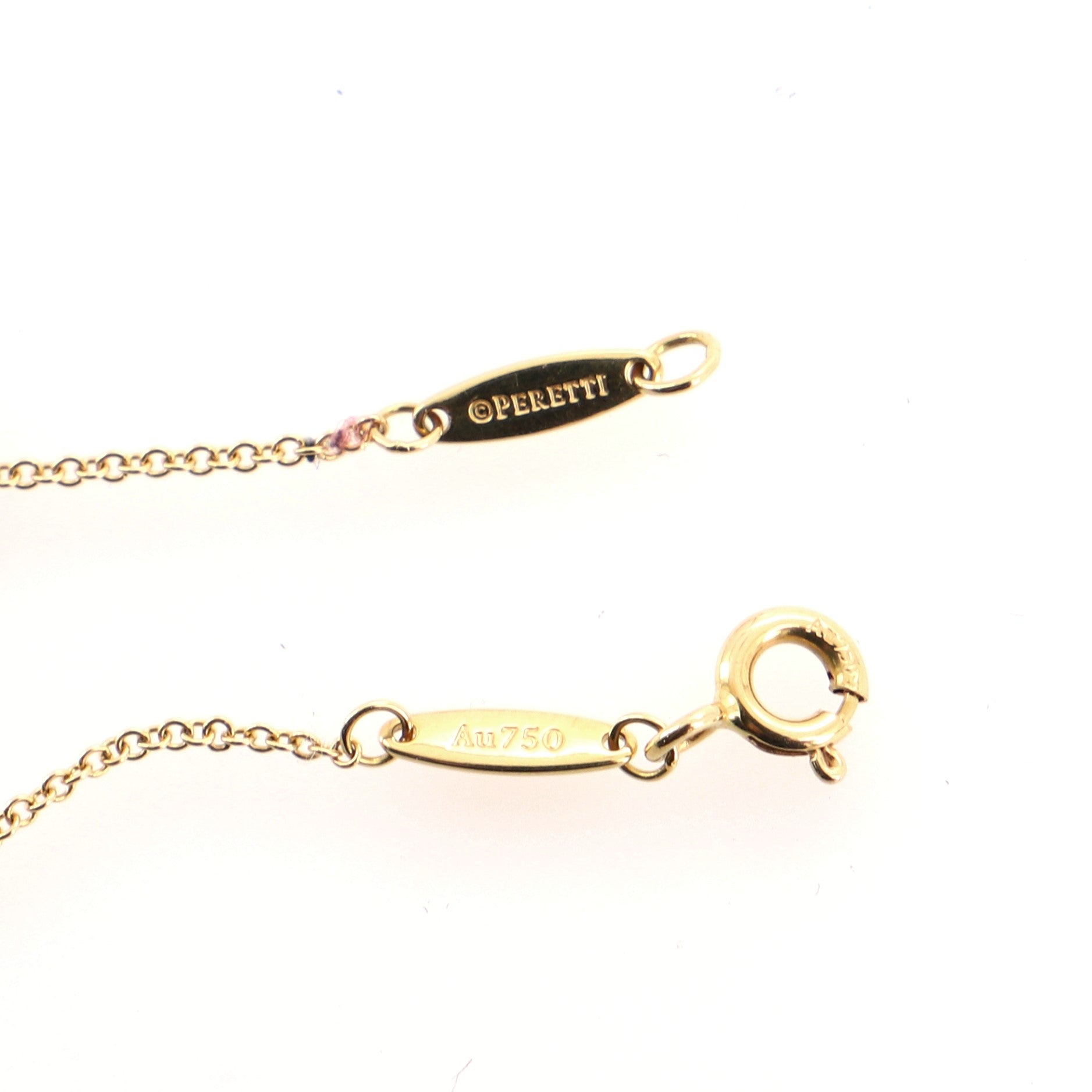 Elsa Peretti Diamonds By The Yard Necklace 18K Yellow Gold and Diamond 0.08CT