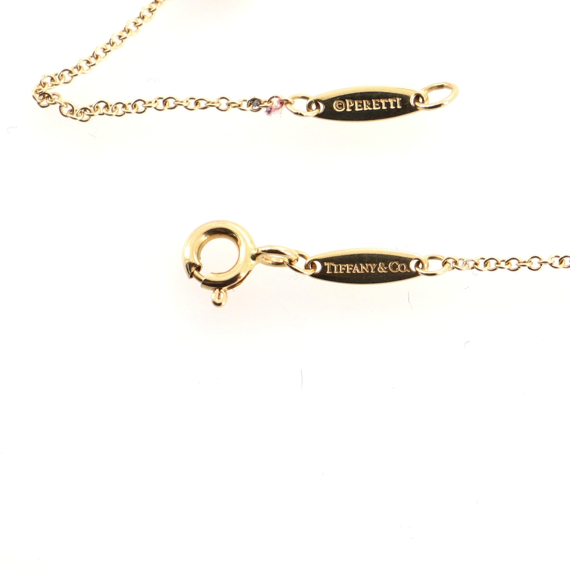 Elsa Peretti Diamonds By The Yard Necklace 18K Yellow Gold and Diamond 0.08CT