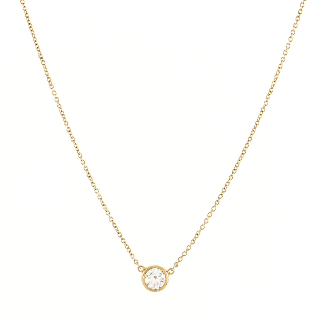 Elsa Peretti Diamonds By The Yard Necklace 18K Yellow Gold and Diamond 0.44CT