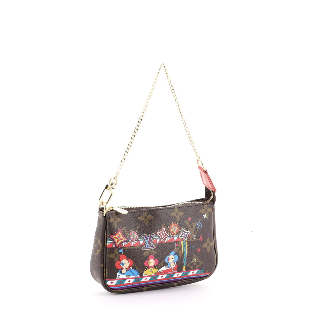 Pochette Accessoires Limited Edition Vivienne Xmas Monogram Canvas Mini