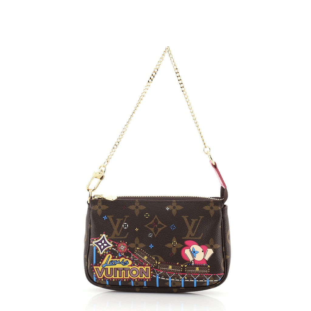 Pochette Accessoires Limited Edition Vivienne Xmas Monogram Canvas Mini