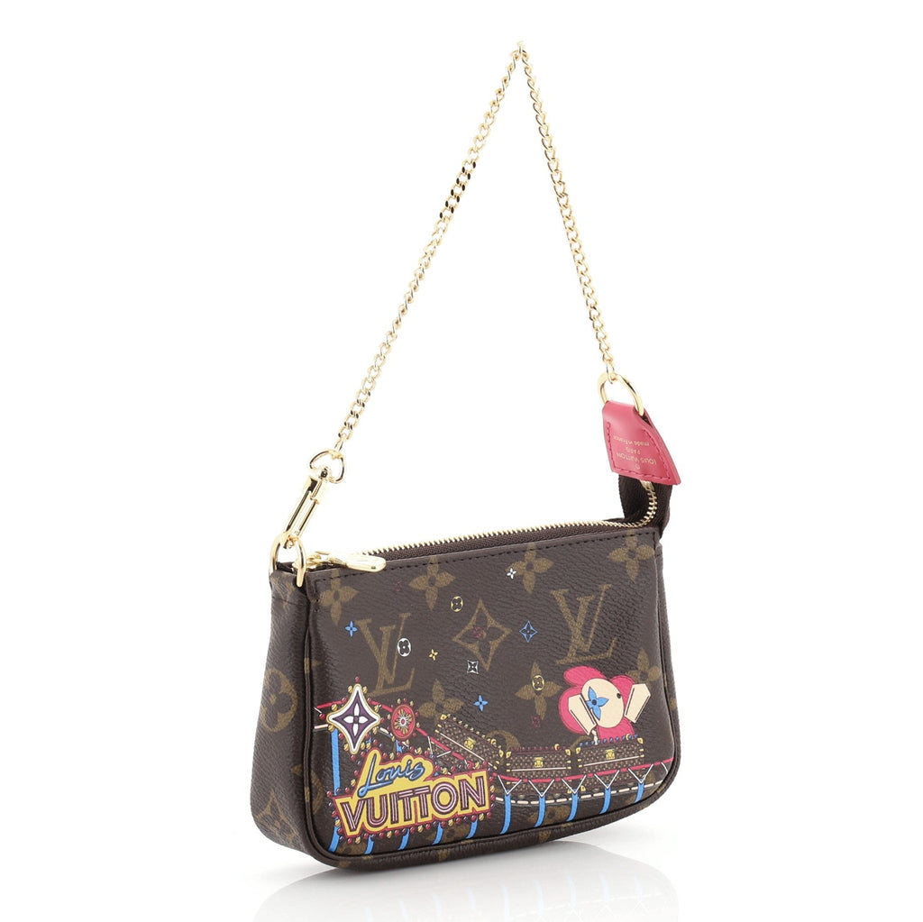 Pochette Accessoires Limited Edition Vivienne Xmas Monogram Canvas Mini