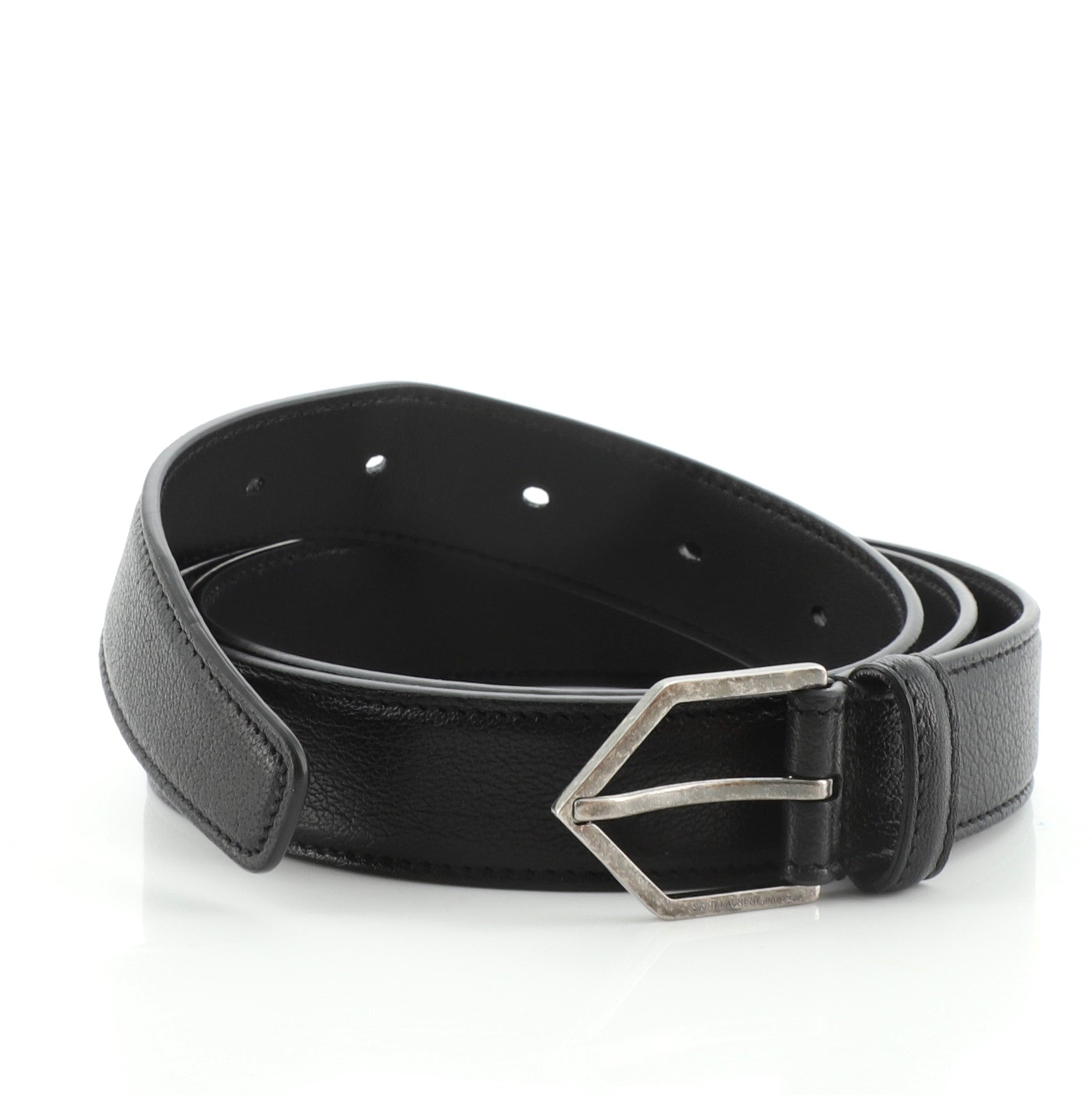 Triangle Buckle Belt Leather Thin 85