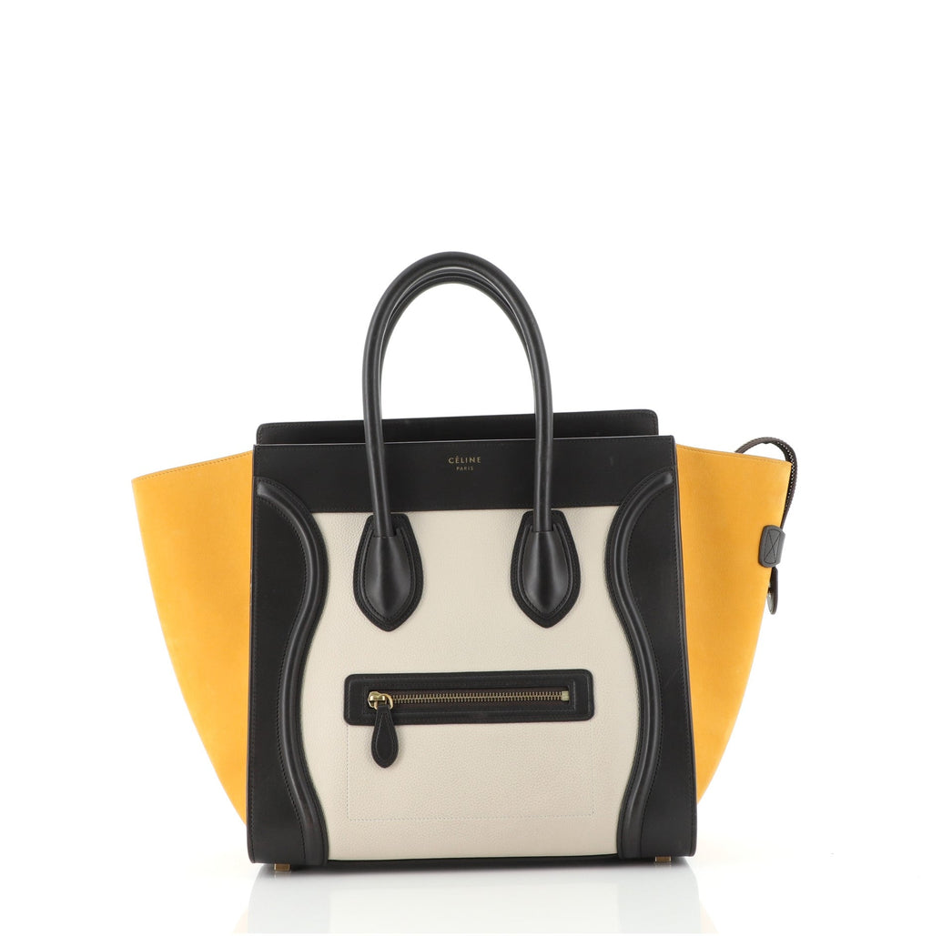 Tricolor Luggage Bag Leather Mini