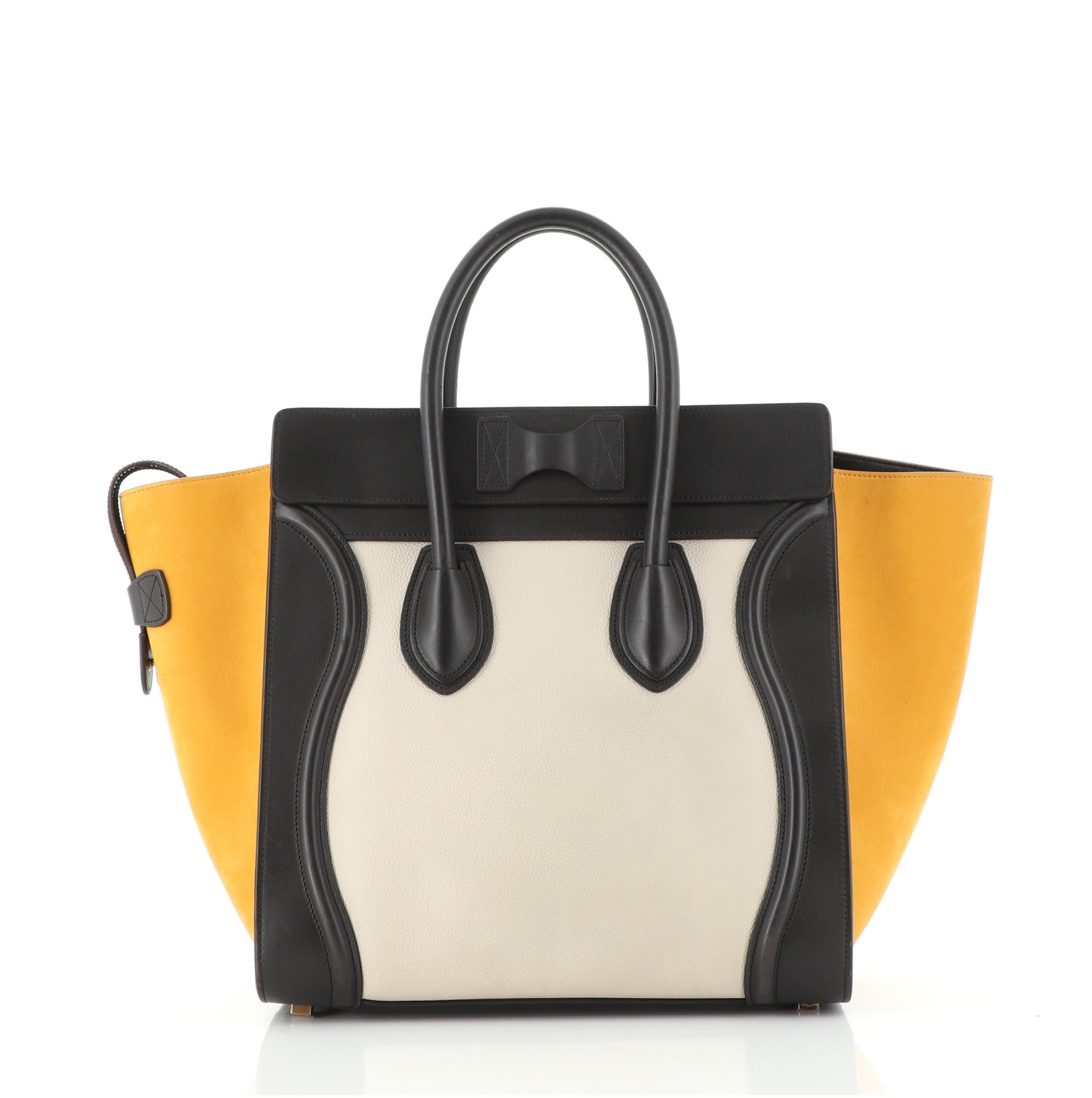 Tricolor Luggage Bag Leather Mini