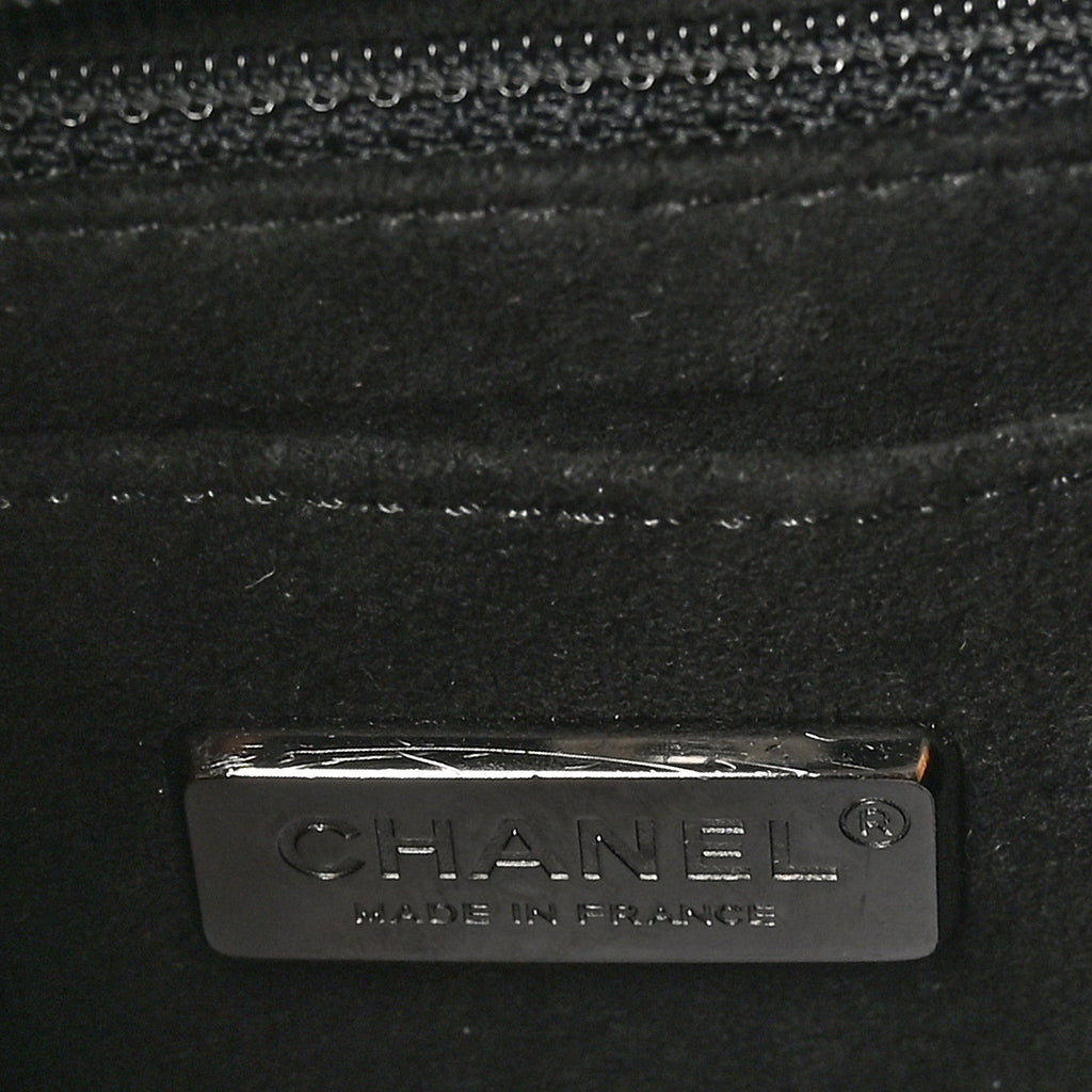 Metallic Snakeskin Mini Rectangular Flap Dark Silver