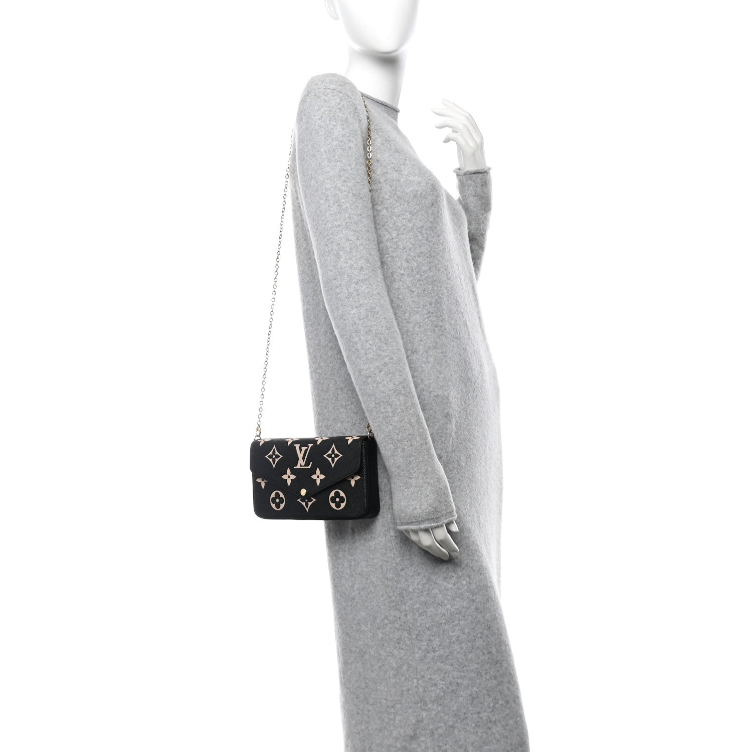 Empreinte Monogram Giant Felicie Pochette Black Beige