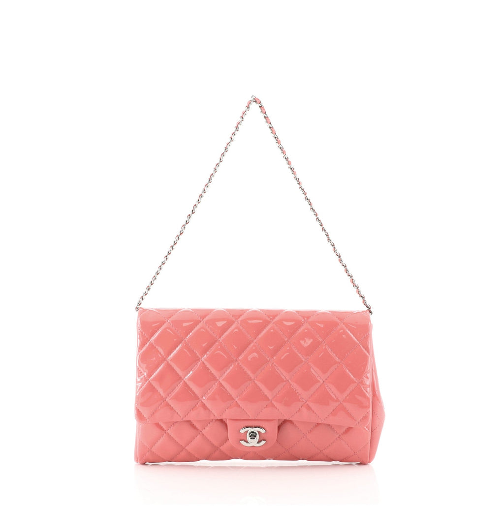 Clutch with Chain Quilted Patent