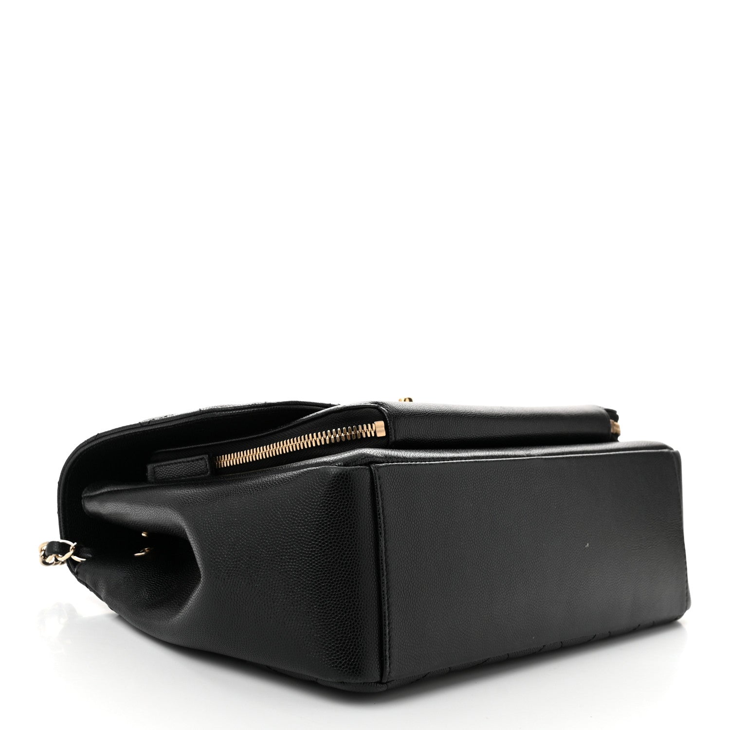 Caviar Quilted Large Business Affinity Flap Black