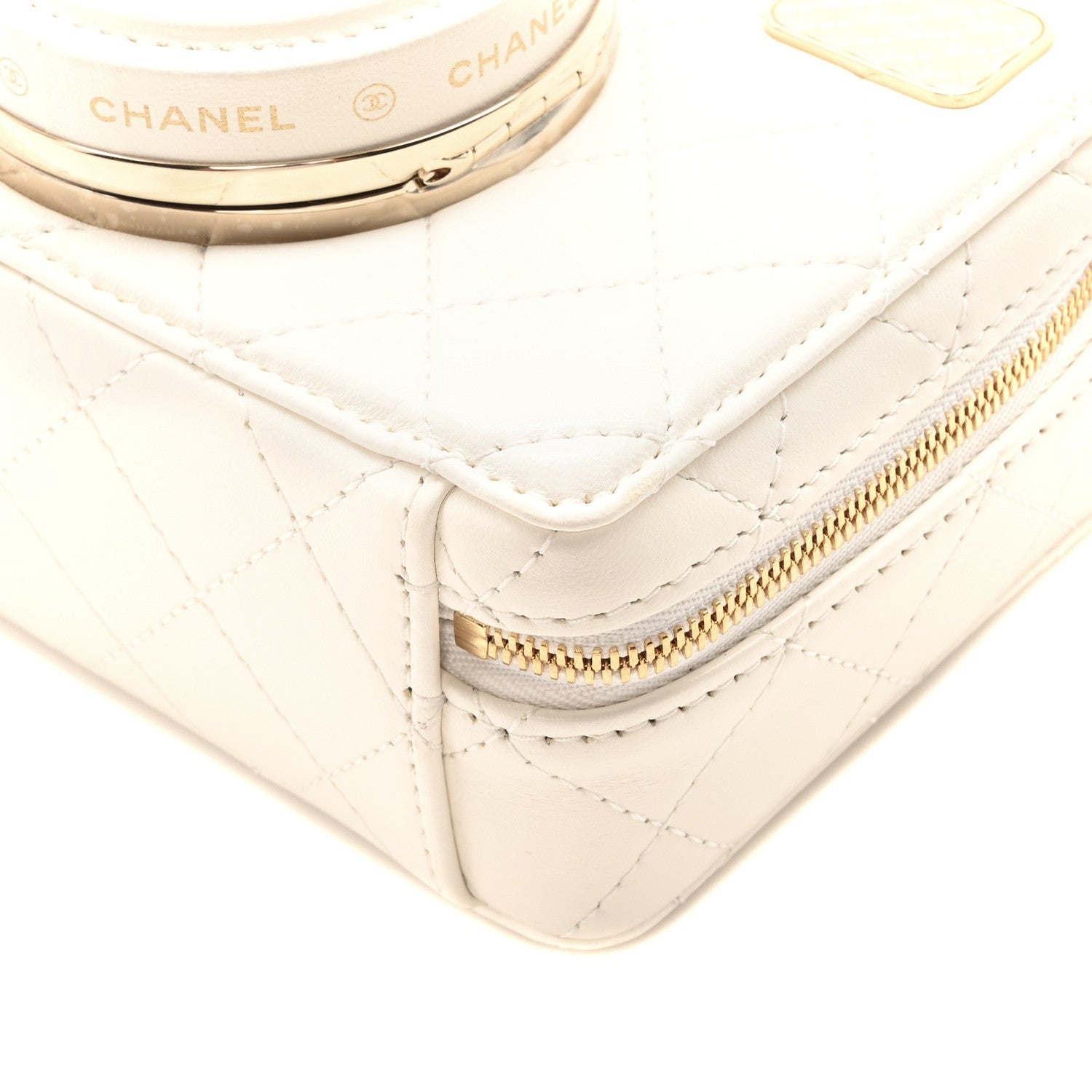 Lambskin Quilted Coco  Bag White