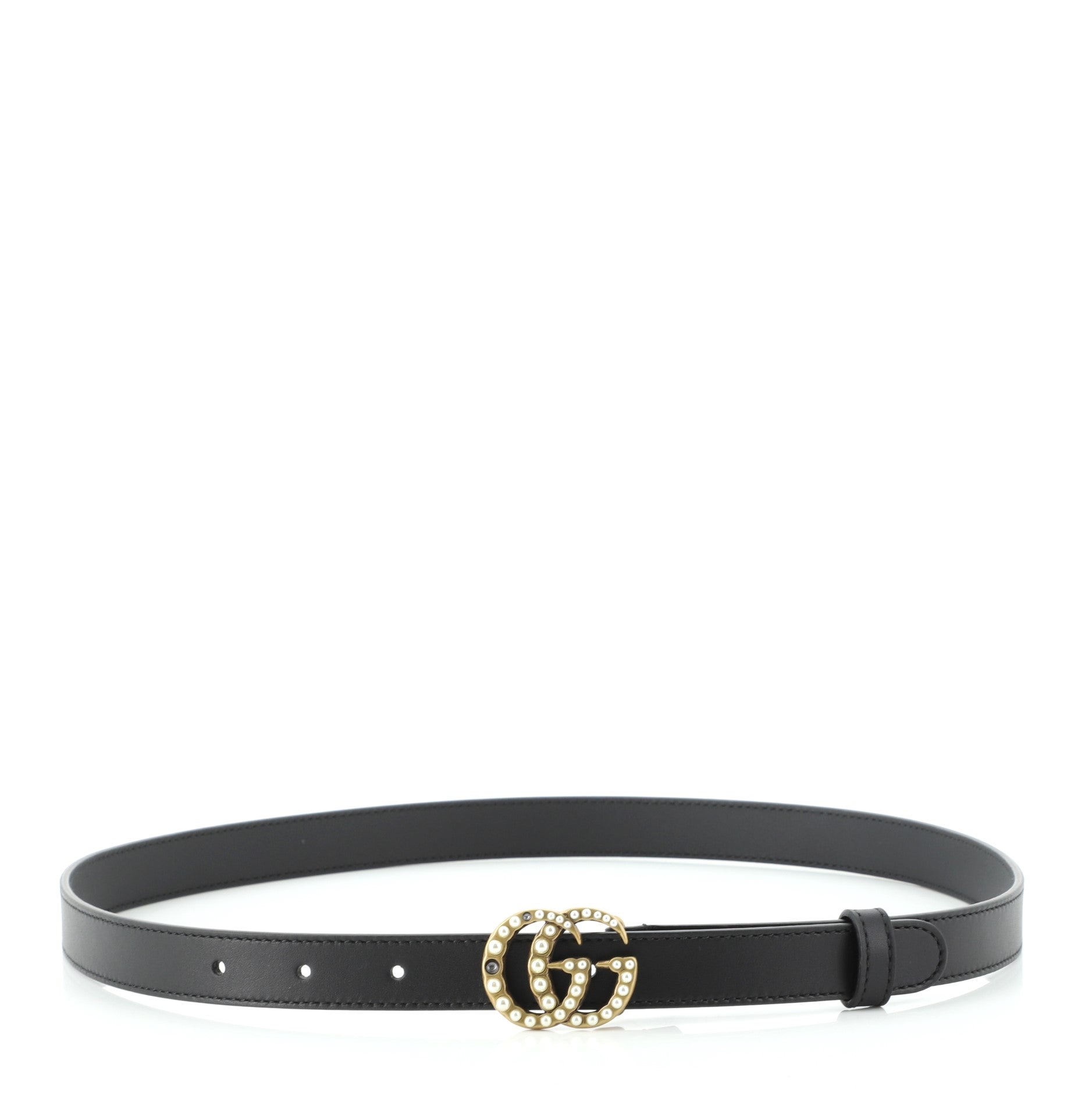 Pearly GG Marmont Belt Leather Thin 80