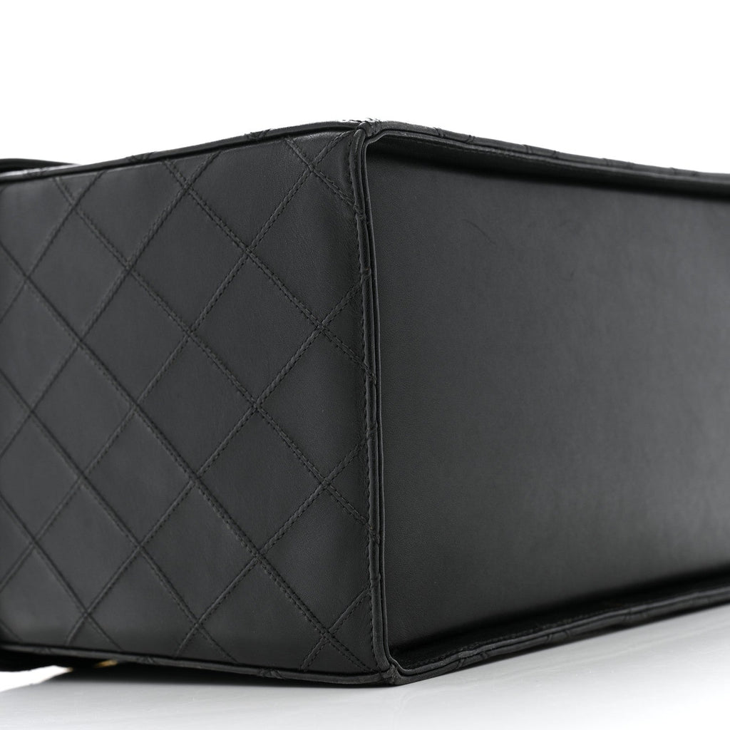 Calfskin Stitch Vanity Case Black