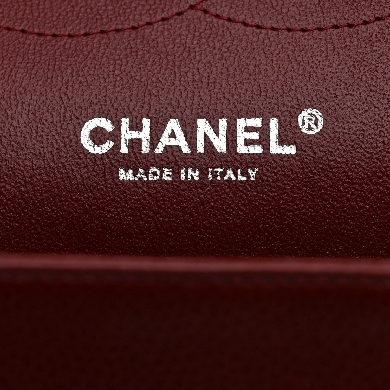 Caviar Quilted Jumbo Double Flap Dark Red
